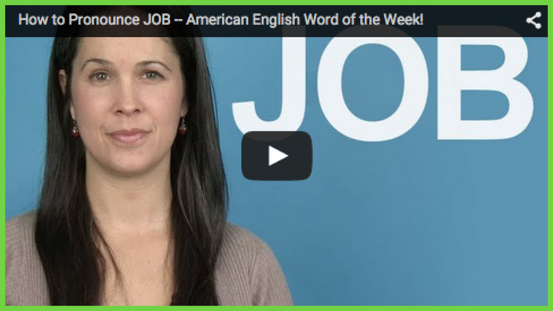 How to Pronounce JOB Word of the Week! Rachel's English